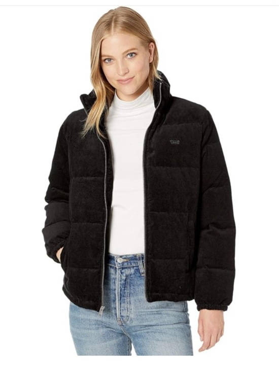 Levi's Jackets & Blazers - Levi's Black Corduroy Puffer Jacket - Stand Collar